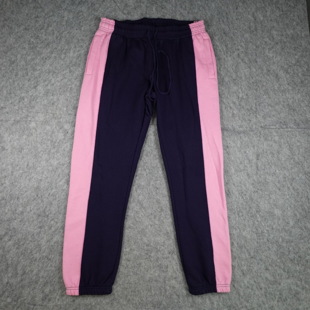 Daily Practice Pant Women Small Navy Pink Colorblock Fleece Jogger Anthropologie